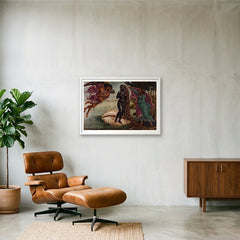 Black Venus Rising — 100×70cm, 39×28" White Frame