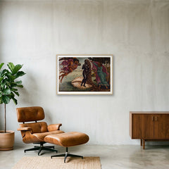 Black Venus Rising — 100×70cm, 39×28" Oak Frame