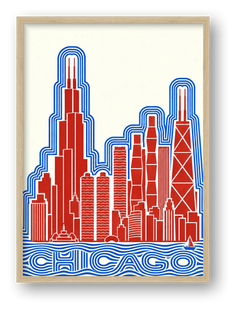 Chicago Skyline  — framed