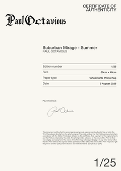 Suburban Mirage - Summer — Certificate of Authenticity