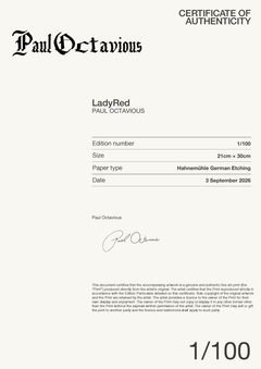 LadyRed — Certificate of Authenticity