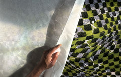 Suburban Mirage - Summer — tissue paper being peeled back off the print